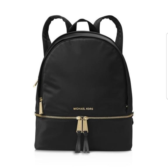 Michael Kors Handbags - 💖Michael Kors💖Rhea Large Black Nylon Backpack 